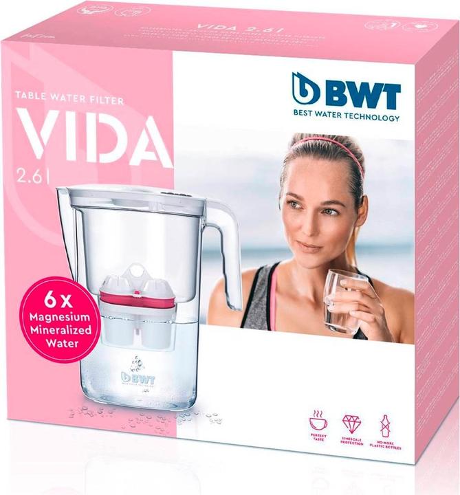 Actual product image BWT Vida table water filter with Magnesium Mineralized filter cartridges (2.60 l)
