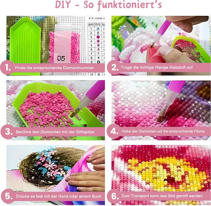 Produktbild Hermex Dekorative Malerei Bastelset DIY-Diamantgemälde Diamantmalerei Diamond Painting