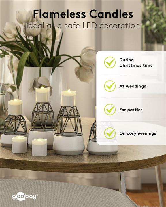 Productafbeelding Goobay Set van 6 LED waxinelichtjes (6 x)