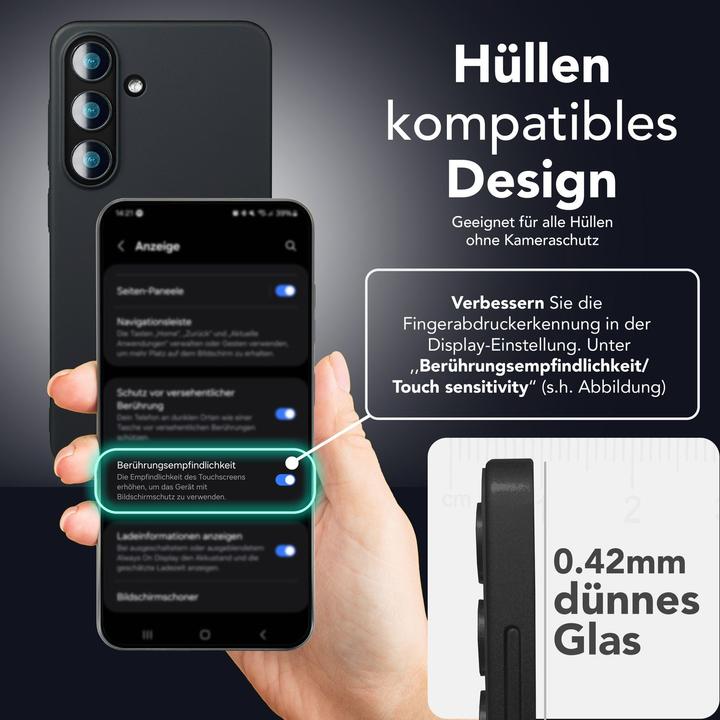 Immagine prodotto Nalia AntiSpyX - Privacy Schutzglas mit Schablone - Full Screen Anti-Spy Protector (1 Pezzo/i, Samsung Galaxy S25)
