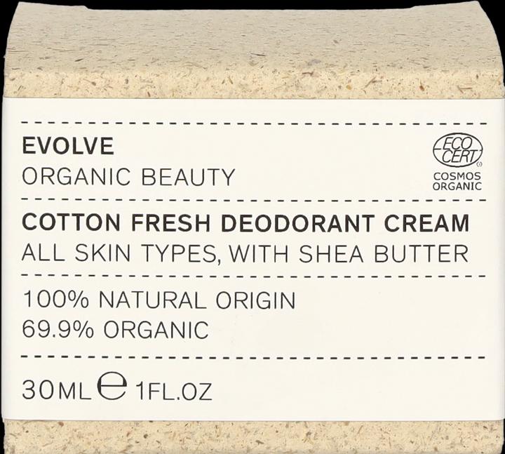 Actual product image Evolve Cotton Fresh Deodorant Cream (Crème, 30 ml)