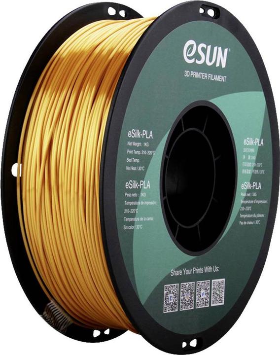 Actual product image eSUN eSilk (PLA, 1.75 mm, 1000 g, Gold)
