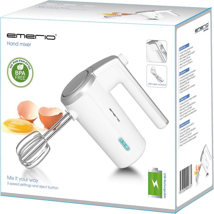 Actual product image Emerio Hand mixer, 3 speed reverse function cordless (80 W)