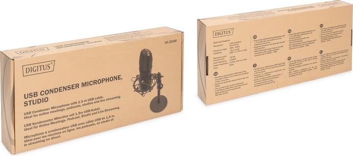 Image du produit Digitus Microphone à condensateur USB 1.5m 192kHz/24Bit