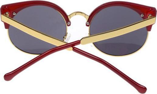 Immagine prodotto Hermex Occhiali da sole Cat Eye Vintage Retro 80s UV400 - Rosso Bordo