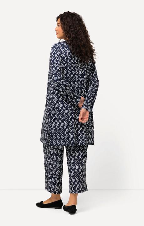 Produktbild Ulla Popken Jerseyjacke, Ringmuster, A-Linie, V-Ausschnitt (60)