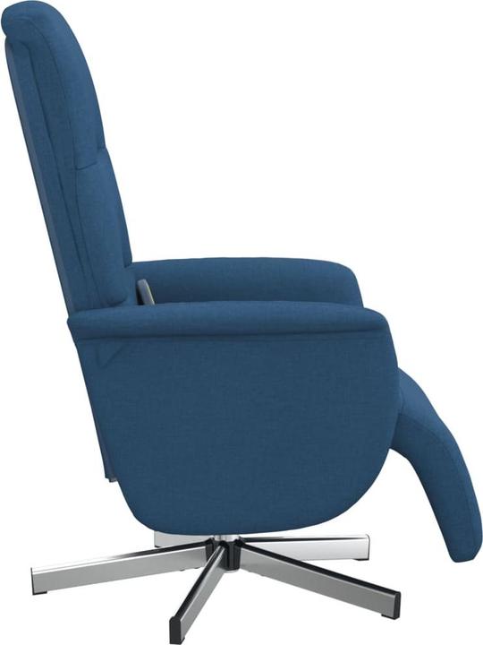 VidaXL Massagesessel mit Fussteil Blau Stoff,Farbe: Blau,Material