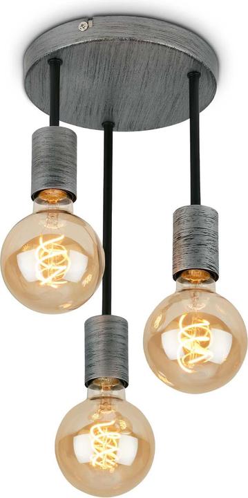Image du produit Briloner Plafonnier, argent antique/noir, 3xE27/max.60W (E27)