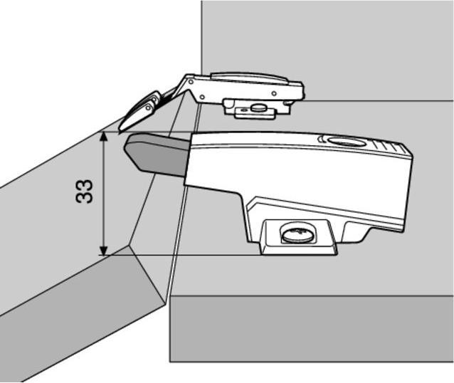 Actual product image Blum OTION 971A avec support en croix
