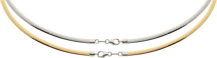 Bijou Classic Collier Omega flach (eine Seite GG, eine Seite WG) 42 cm (Gold)