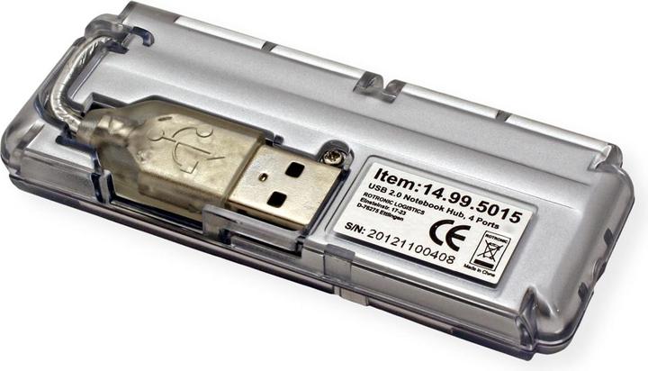 Produktbild Value USB 2.0 Notebook Hub, 4 Ports, ohne Netzteil (USB-A, 4 Ports)