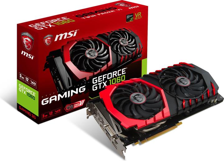 Produktbild MSI GeForce GTX 1060 GAMING 3G (3 GB)