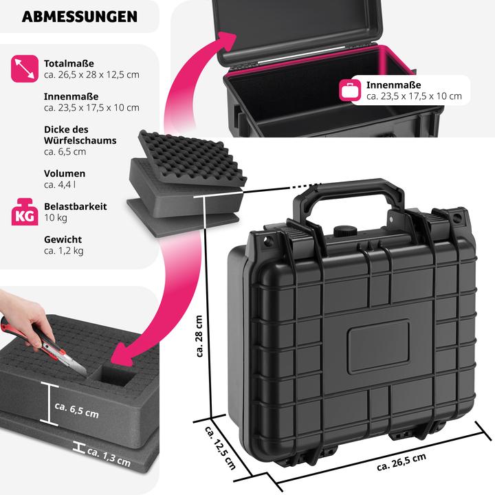 Produktbild tectake Fotokoffer Universalbox (Fotokoffer, 4.40 l)