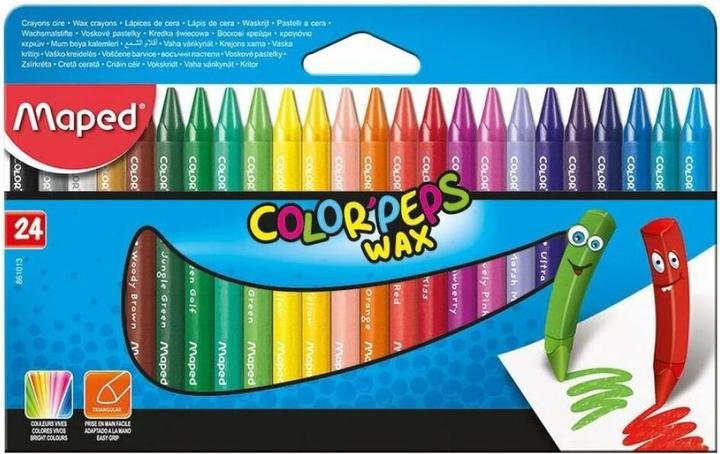 Image du produit Maped Crayon de cire COLOR'PEPS WAX, étui carton de 24 pièces (Multicolore, 24 x)