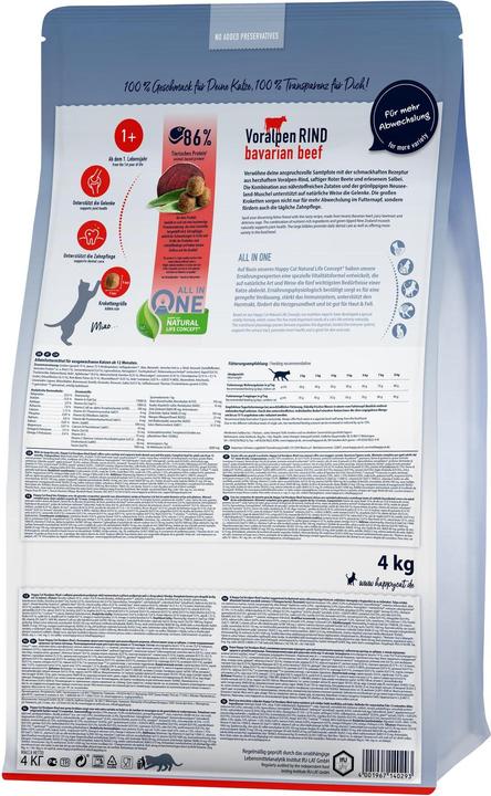 Actual product image Happy Cat Dry Food Supreme Culinary Pre-Alpine Beef, 4 kg (Adult, 1 pcs., 4000 g)