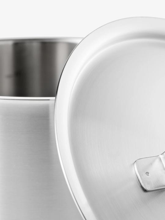 Produktbild WMF Kochtopf Fleischtopf Induktion 20cm Metalldeckel Gourmet Plus Edelstahl 18/10 (20 cm, Kochtopf, Edelstahl)