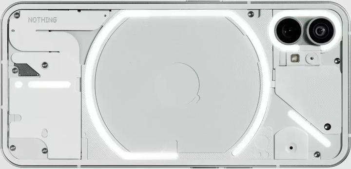 Actual product image Nothing Phone (1) (12GB) (256 GB, White, 6.55", Dual SIM, 50 Mpx, 5G)