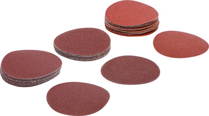 Actual product image BGS Sanding Pads for Eccentric Sanders Ø 75 mm K 60 - 80 - 120 30 pcs. (80 - 120)