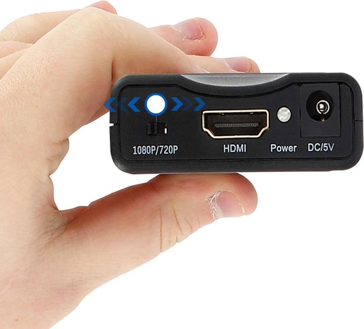 Produktbild LinQ 1080P SCART / HDMI Video-Adapter, SCART-HDMI by – Schwarz (Scart, 5 cm)