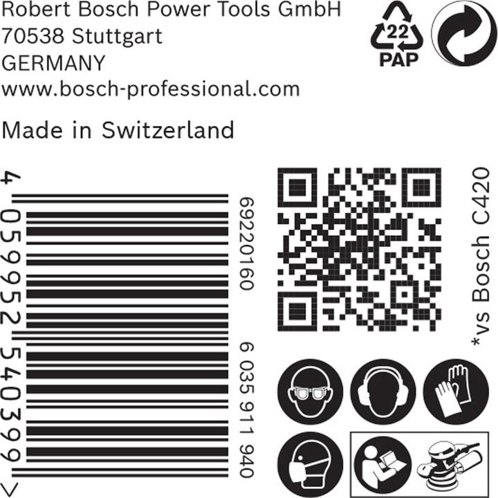Actual product image Bosch Professional Zubehör EXPERT M480 Sanding net for random orbital sander, 150 mm, G 150, 50 pieces (150)