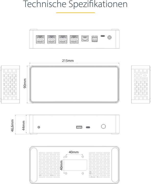 Immagine prodotto StarTech DK31C4DPPDUE (USB-C, 14 Porti)