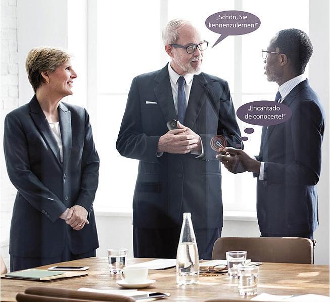 Actual product image Simvalley Set of 2 Mobile real-time speech translator, 106 languages, touch screen, 4 G, WLAN (1 GB)
