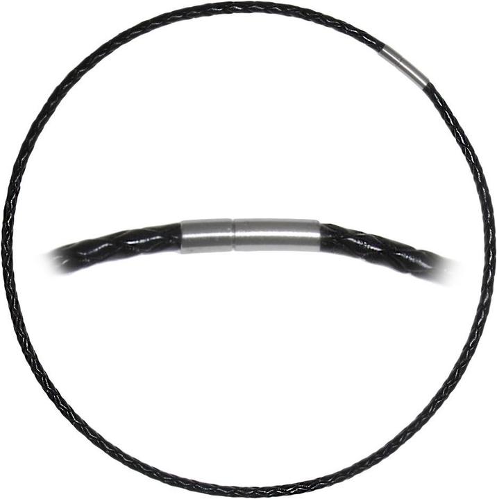 Bijouteria Schlichte Halskette (Leder, Edelstahl, 55 cm)