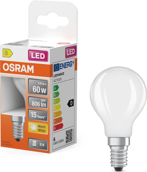 Immagine prodotto Osram Star Classic P (E14, 5.50 W, 806 lm, 1 x, D)