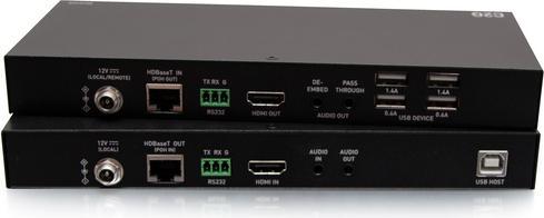 Actual product image C2G Estensore HDMI® HDBaseT + 3,5 mm, da USB-B ad A e RS232 tramite cavo Cat da box trasmettitore a box