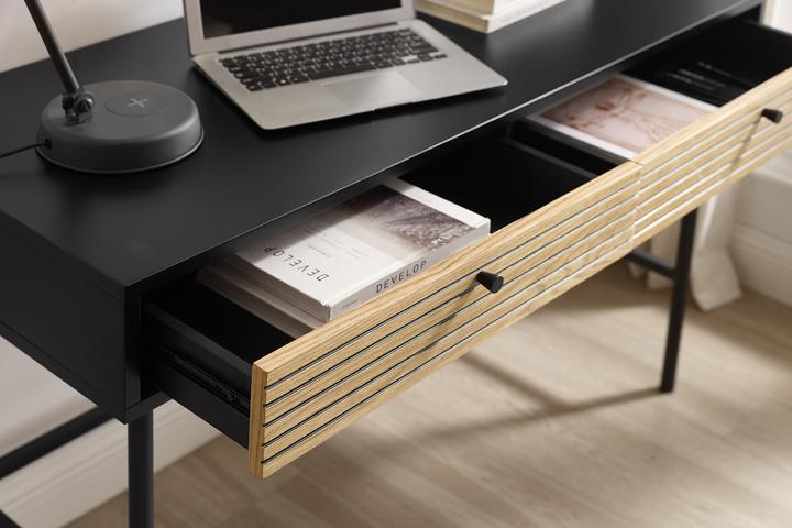 Image du produit SalesFever Bureau plaqué bois véritablex75 noir (120 x 50 x 75 cm)