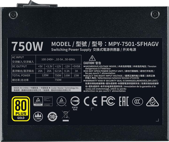 Actual product image Cooler Master V750 SFX Gold (750 W)