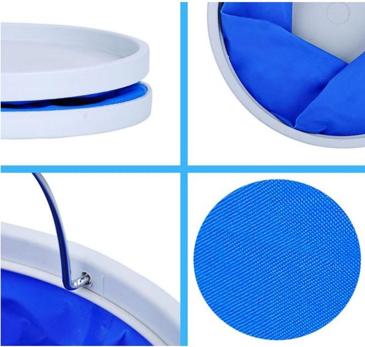 Produktbild König Design 9L Eimer faltbar Falteimer Camping Wassereimer Angeln Auto Putzeimer Futtereimer (1 Stk.)