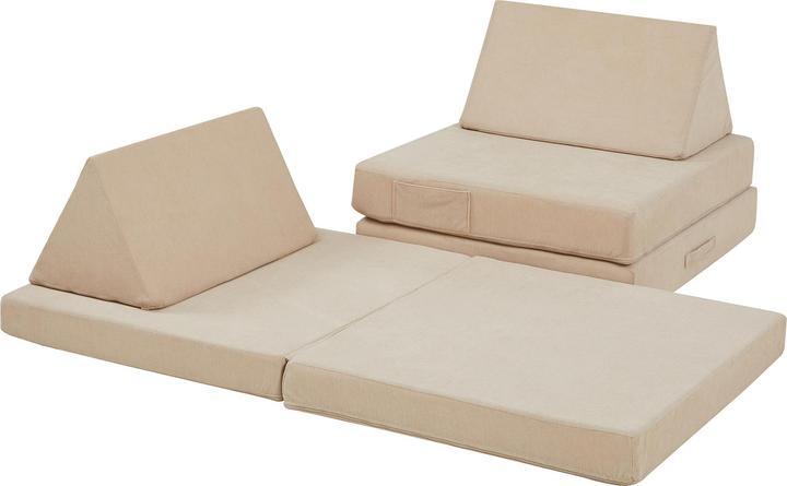 Produktbild En.Casa Spielsofa Norhulta 5-tlg. 120x66x46 cm Cord Beige (Kindersofa)