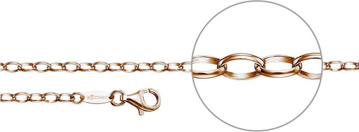 Der Kettenmacher Ankerkette Oval Rosé Gold 3,5mm 80cm (Silber 925, 80 cm)