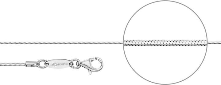 Der Kettenmacher Schlangenkette Silber Diamantiert 0,9mm 40cm (Silber 925, 40 cm)