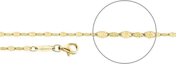 Der Kettenmacher Plättchenkette Gold 2,2mm 45cm (Silber 925, 60 cm)