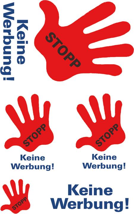 Z-Design Informationsetiketten "Stop - Keine Werbung"