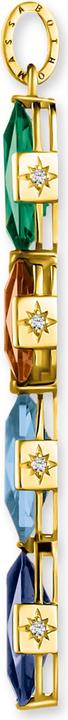 Thomas Sabo Anhänger Kreuz farbige Steine gold gross (Silber 925)