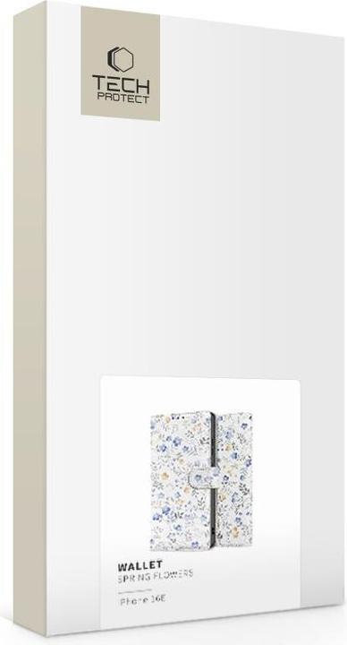 Produktbild Tech-Protect Wallet Case for iPhone 16e - Daisies with Leaves (Apple iPhone 16e)