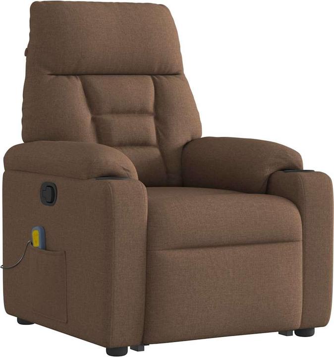 Immagine prodotto VidaXL Poltrona massaggiante con ausilio stand-up in tessuto marrone