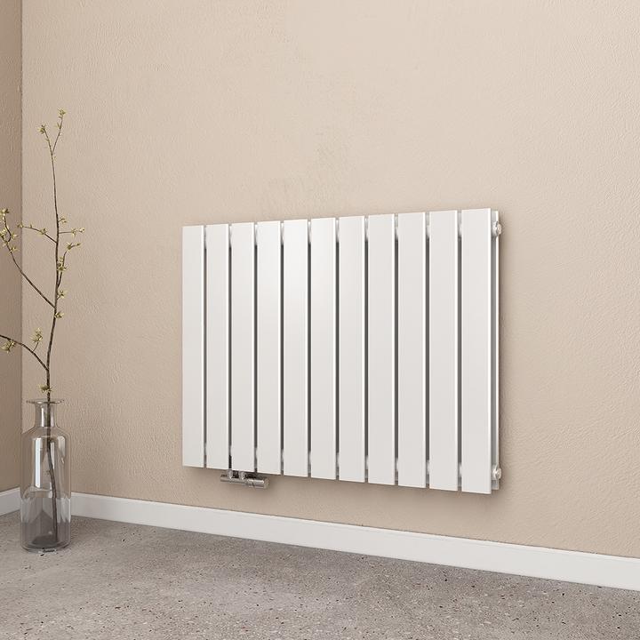 Actual product image Emke Radiator, Flat Radiator with Central Connection, White 63x84cm 1136W Double Layers (1136 W)
