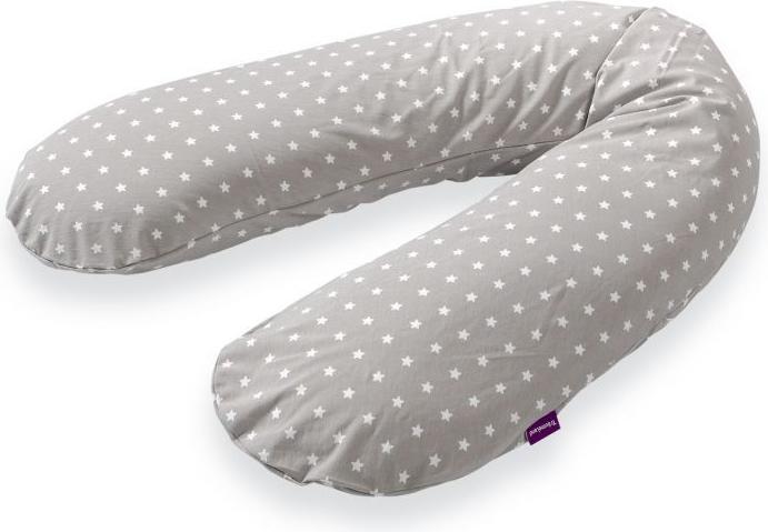 Actual product image Träumeland Nursing pillow elastic anthracite with white stars (180 cm)