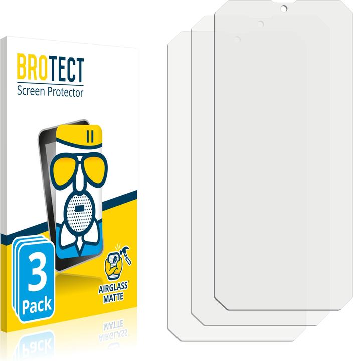 Actual product image BROTECT AirGlass Glass Matte (3 Piece, Blackview BV7100)