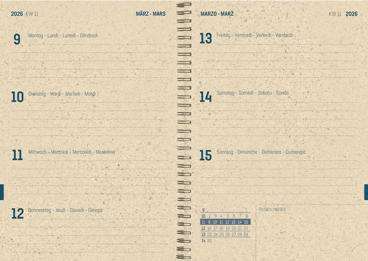 Produktbild Simplex Schüleragenda Graspapier 25/26 500410.26 1W/2S 12M Plants ML 12x16.5cm (12 x 16.5 cm, Deutsch, Französisch, Rätoromanisch, Italienisch)