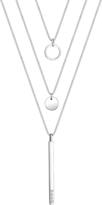 Produktbild Elli Geo, Kreis, Layer, Rechteck (Glaskristall, 925 Sterling Silber, 40 cm)