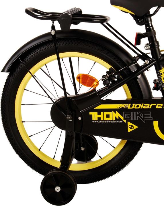 Image du produit Volare Vélo enfant Thombike - Garçons - 18 pouces - noir-jaune - freins à deux mains (18")