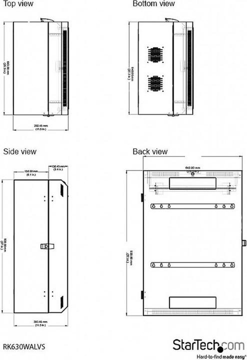 Produktbild StarTech 6HE vertikaler Serverschrank - 76cm tief (6 HE, 19 Zoll Rack)