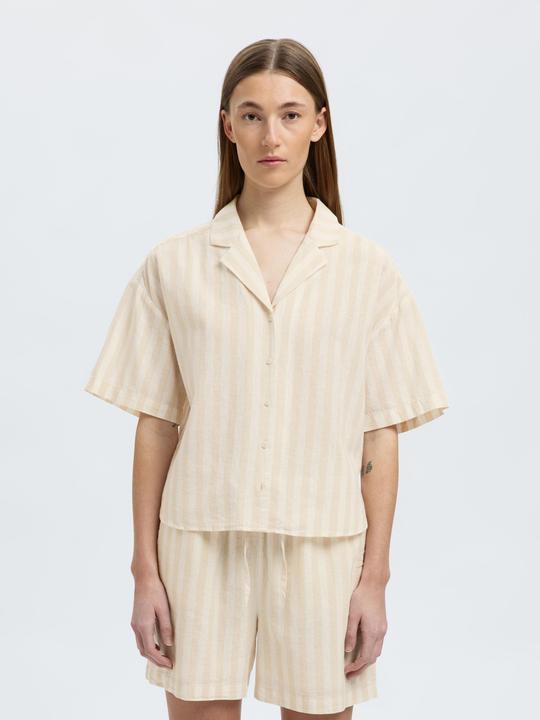 Immagine prodotto Selected Homme Kurzarm Bluse aus Leinengemisch (38)