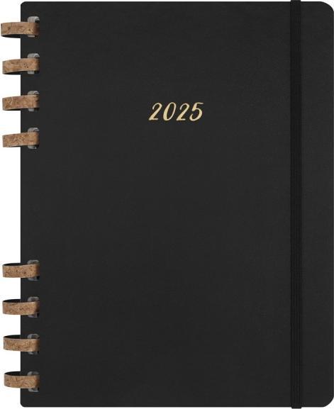 Moleskine 12 Maandelijkse Levenskalender met Spiraalbinding 2025, XL, Weekkalender, Hardback (19 x 25 cm, Engels)