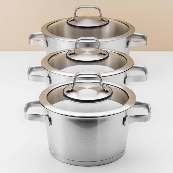Produktbild BergHoff Kochtopfset 10tlg Manhattan (16 cm, Pfannenset + Topfset, Edelstahl)